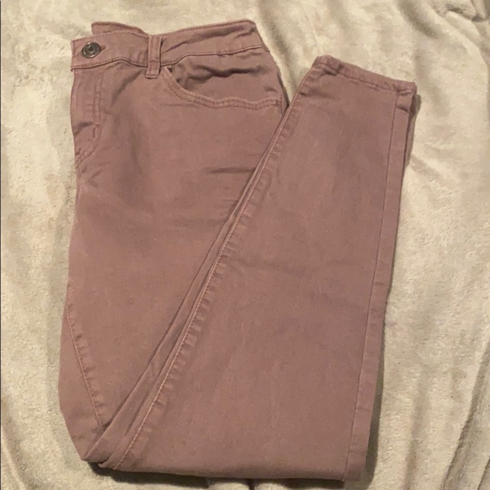 Mauve skinny jeans